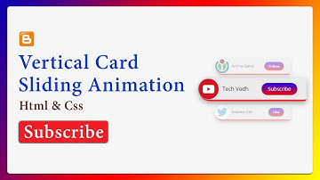 Vertical Card Sliding Animation using only HTML & CSS in Blogger | Responsive Card Slider in Blogger