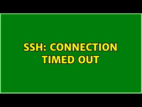 SSH: connection timed out