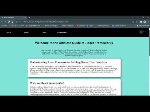 REACT FRAMEWORK - ASSIGNMENT 1