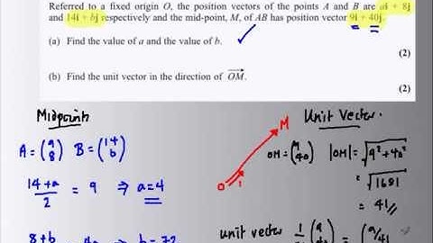 Vectors - Midpoints & Unit Vectors