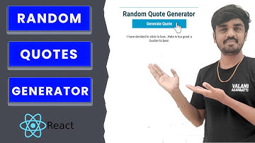 How to Create a Random Quote Generator App in React JS in Hindi (2022)