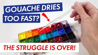 How to keep Gouache from DRYING TOO FAST - How to keep gouache moist longer