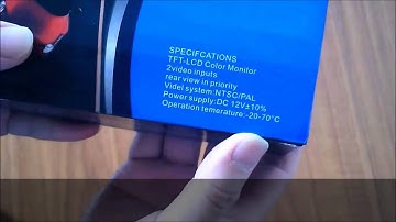 How to install Foldable TFT Color LCD Car Reverse Rearview mp4