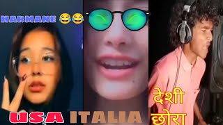 Harmane viral song lyrics| viral girl vs desi boy| patlamaya devam viral funny video|