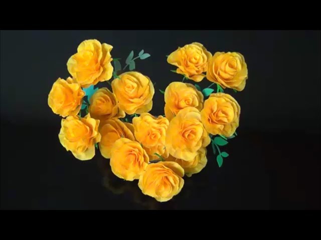 ペーパーフラワー 簡単 クレープ紙でかわいいミニバラの花の作り方 Diy Paper Flower Easy Crepe Paper With A Small Rose Youtube