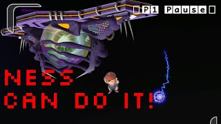 Ness Battlefield wallride ledge to ledge tech by Elivoltek