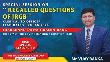 Recalled Questions on Clerical to Officers Exam of JRGB dtd  28 01 2024