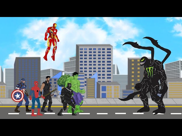 Marvel's Avengers: Hulk - Spiderman - Ironman - Black Panther vs Evolution of VENOM 2 [HD] class=