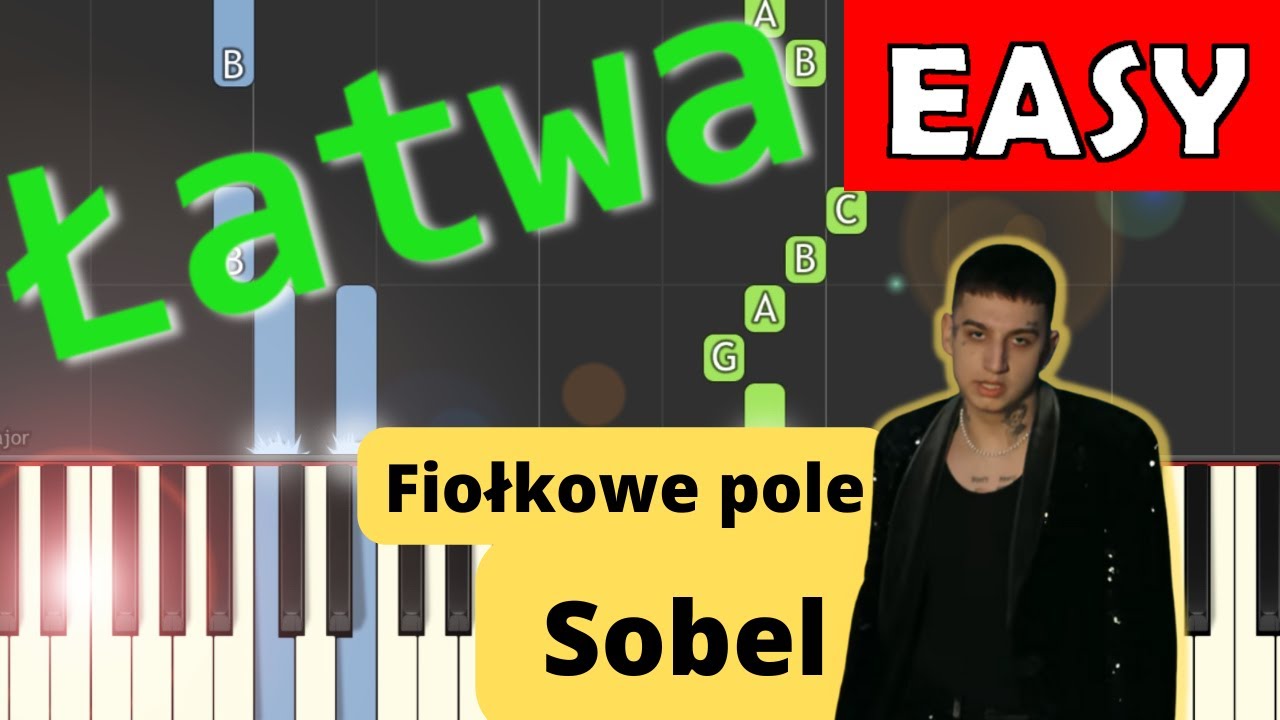 🎹 Fiołkowe pole (Sobel) - Piano Tutorial (łatwa wersja) 🎵 NUTY W OPISIE 🎼