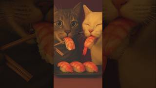 Purr-Fect Sushi Moment Cats Gourmet Bite