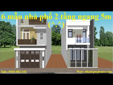 Video 6 mẫu nhà phố 2 tầng mặt tiền 5m rẻ đẹp - youtube