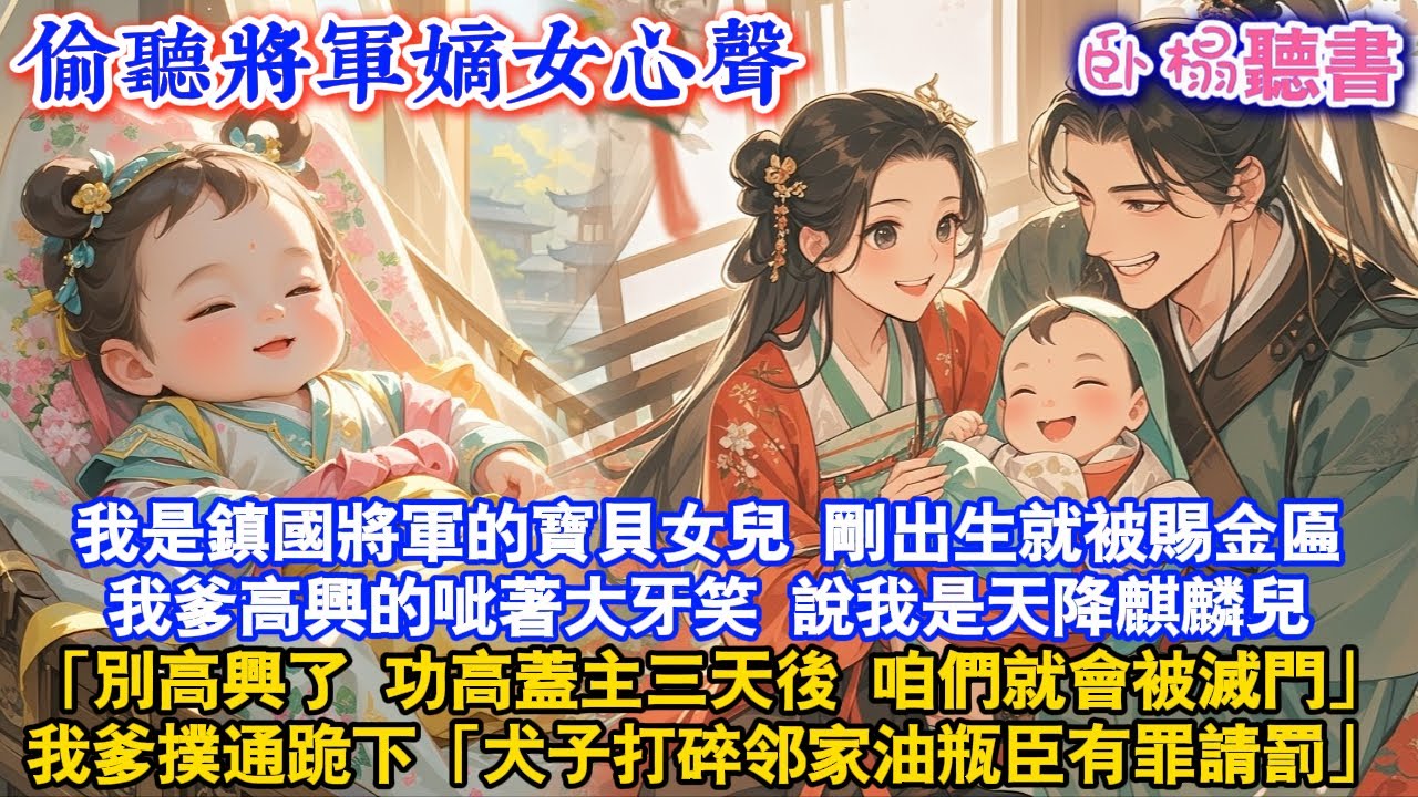 【古代萌娃】我是鎮國將軍的寶貝女兒，剛出生就被賜金匾我爹高興的呲著大牙笑，說我是天降麒麟兒「別高興了，功高蓋主三天後咱們會被滅門」我爹撲通跪「犬子打碎邻家油瓶有罪」#爽文 #情感 #故事頻道 #小说