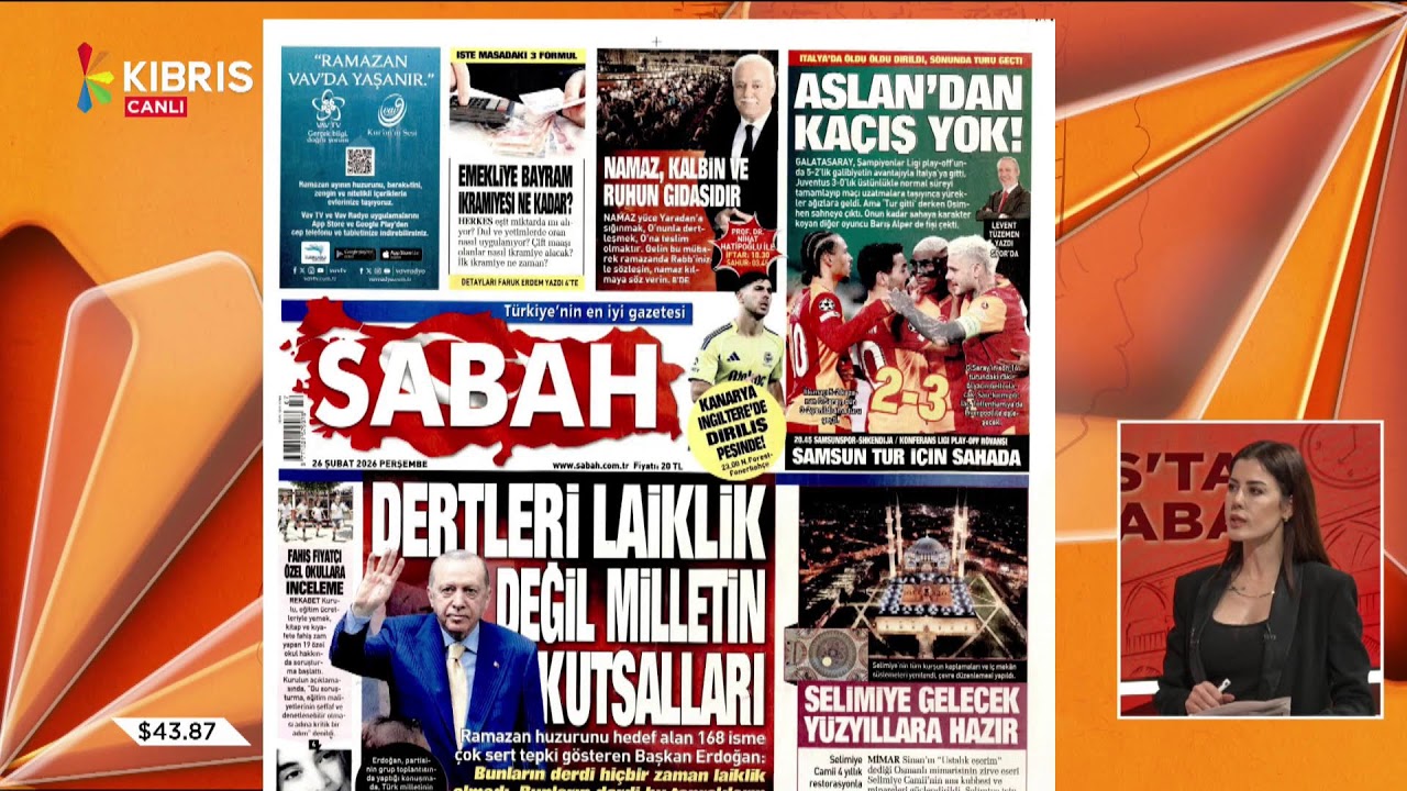 KIBRIS'TA SABAH - GAZETE MANŞETLERİ