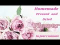 How to make homemade pressed flowers 🌼| Drying flowers in microwave | Pressed flowers #theclassart
