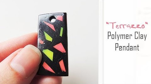 How to Make a Terrazzo Clay Pendant | Polymer Clay Mosaic Effect | DIY Tutorial