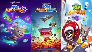 Talking Tom Time Rush Vs Talking Tom Hero Dash Vs Talking Tom D Run Gameplay Android Ios