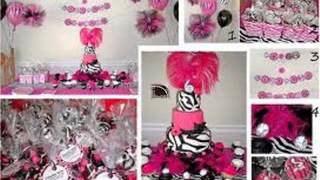 DIY Zebra print baby shower decorating ideas