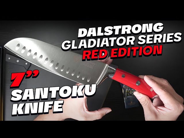 We Unbox The Gladiator Series RED Edition 7 Santoku Knife. Razor-Sharp  Triple Threat. 