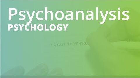 Psychoanalysis Introduction | Psychology (PSYC101)