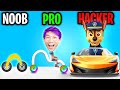 Can We Go NOOB vs PRO vs HACKER In DRAW CAR 3D!? (ALL LEVELS!)