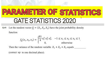 question number 54 #GATE2020 (#STATISTICS) solution series