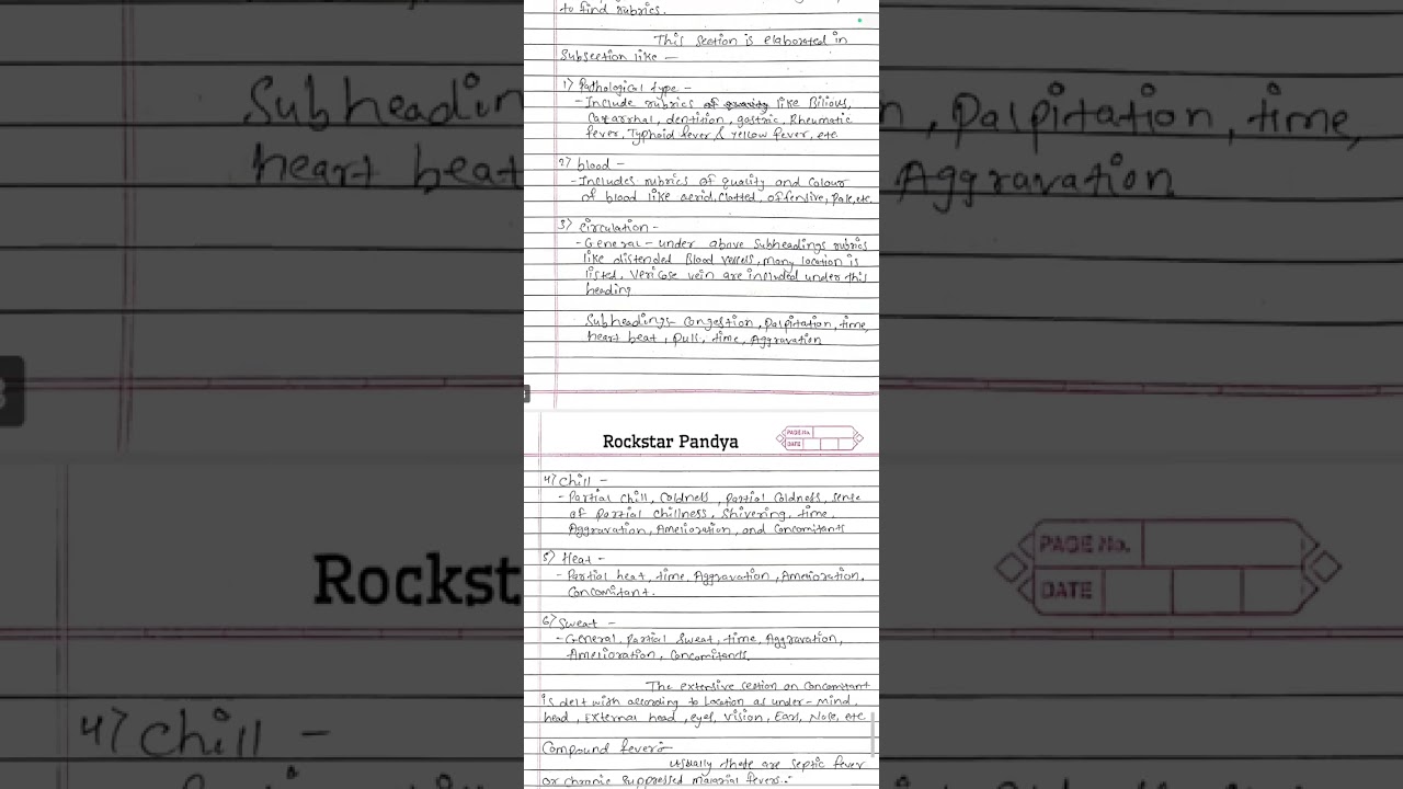Fever - BBCR Boger Boenninghausen Characteristic Repertory Lecture with notes