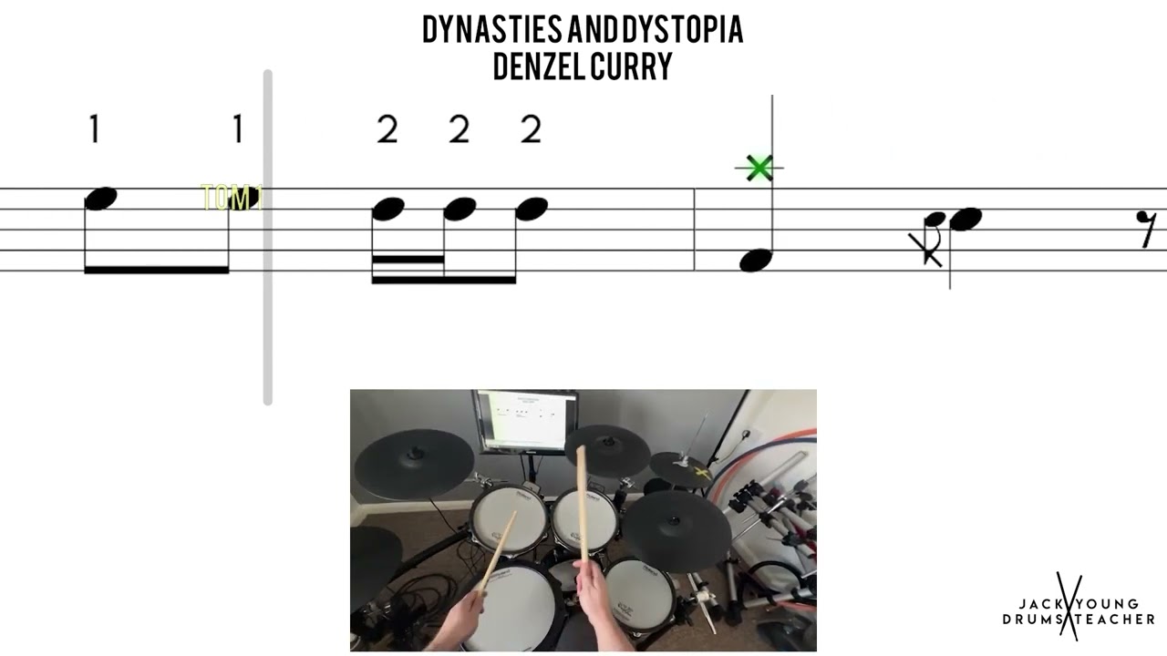 Dynasties and Dystopia  Denzel Curry🥁 Hard Beginner Version