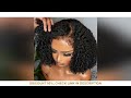 Short Bob Kinky Curly Human Hair Frontal Wig 4C Edges Lace Front Wigs Transparent 4x4 Closure Human