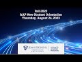 Fall 2023 aap new student orientation  virtual