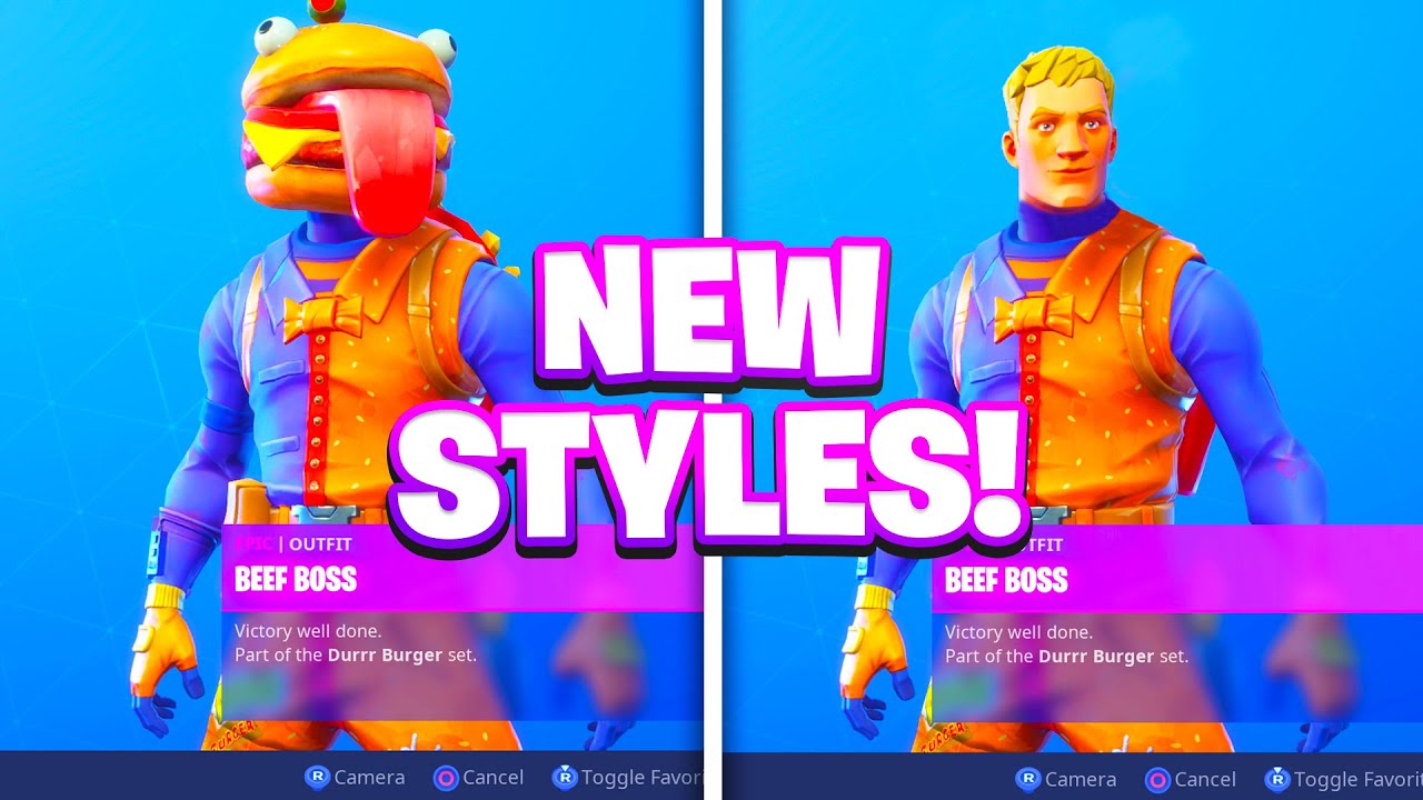 The New "BEEF BOSS" Styles In Fortnite! (Beef Boss Unmasked0!) YouTube