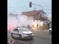 Fight in Zemun before youth derby between Crvena Zvezda (left) - Partizan (right) 02.06.2018