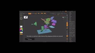 How Polygroup Selection System works in ZBrush