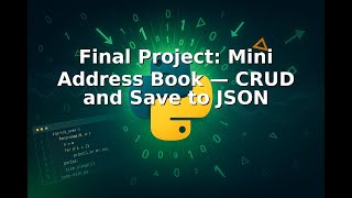 Ep 30 Final Project Mini Address Book Crud And Save To Json