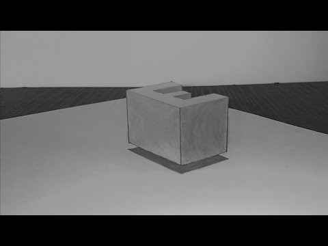 رسم حرف  ثلاثي الأبعاد باستخدام نقطة منظور اقليدس3