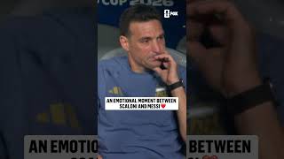 Argentina manager Lionel Scaloni was visibly emotional as Leo Messi was subbed off 🇦🇷