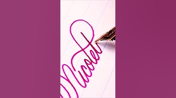 Nicolette Name in Fountain Flex Pen 🖋️ #trending #calligraphy #shorts #short #viral #fountainpen