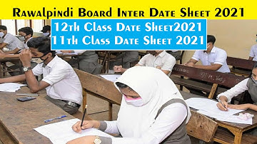 Rawalpindi Board Intermediate Date Sheet 2021,  Exams 2021