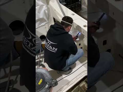 Boat Gutting: Extreme Interior Repair - Deck, Helm, Gunwales! #shorts