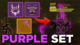 *NEW* MAX PURPLE AKUMA MAGE SET Dungeon Quest Yokai Peak (Roblox)