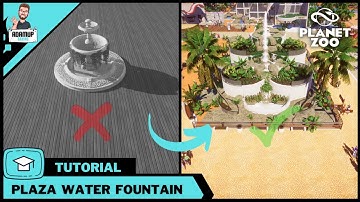 Planet Zoo: Water Fountain Tutorial - Step By Step Beginners Guide To Create A Water Centre Piece