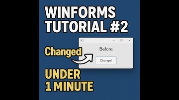 C# WinForms Tutorial #2 Button Click - Label Text  | C# WinForms Button event (1min)