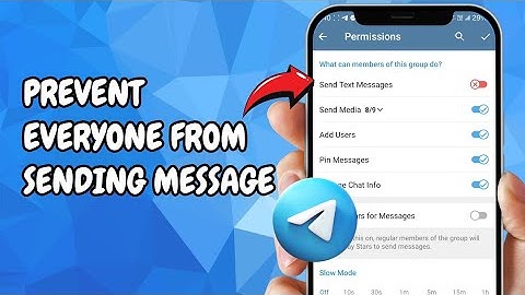 How To Prevent Everyone From Sending Message In Telegram Group