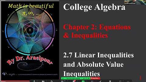 2024 Sp College Algebra Sec2.7 Linear Inequalities and Absolute Value Inequalities