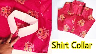 Collar Blouse Cutting And Sching Shirt Collar Blouse