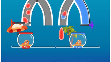 Water Puzzle Fish Rescue Pull Pin: Fun Game All Levels Answer Gameplay (iOS,Android) Levels 81 - 90