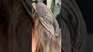 Parrucca di CAPELLI veri Remy europei, colore biondo con mèche piega mossa  #humanhair #capellixl