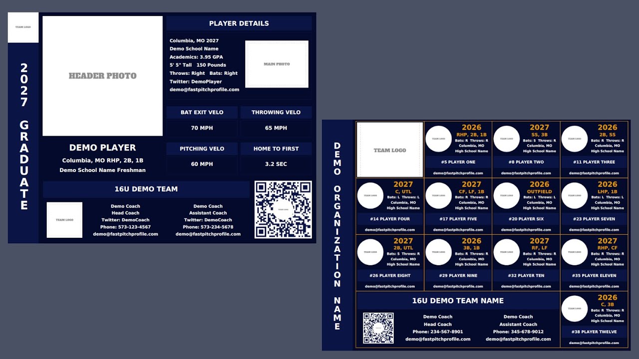 Fastpitch Profile Website Software Print Media Manager