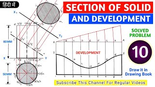 SECTION OF SOLID SOLVED PROBLEM 10 AND DEVELOPMENT OF SURFACES PROBLEMS