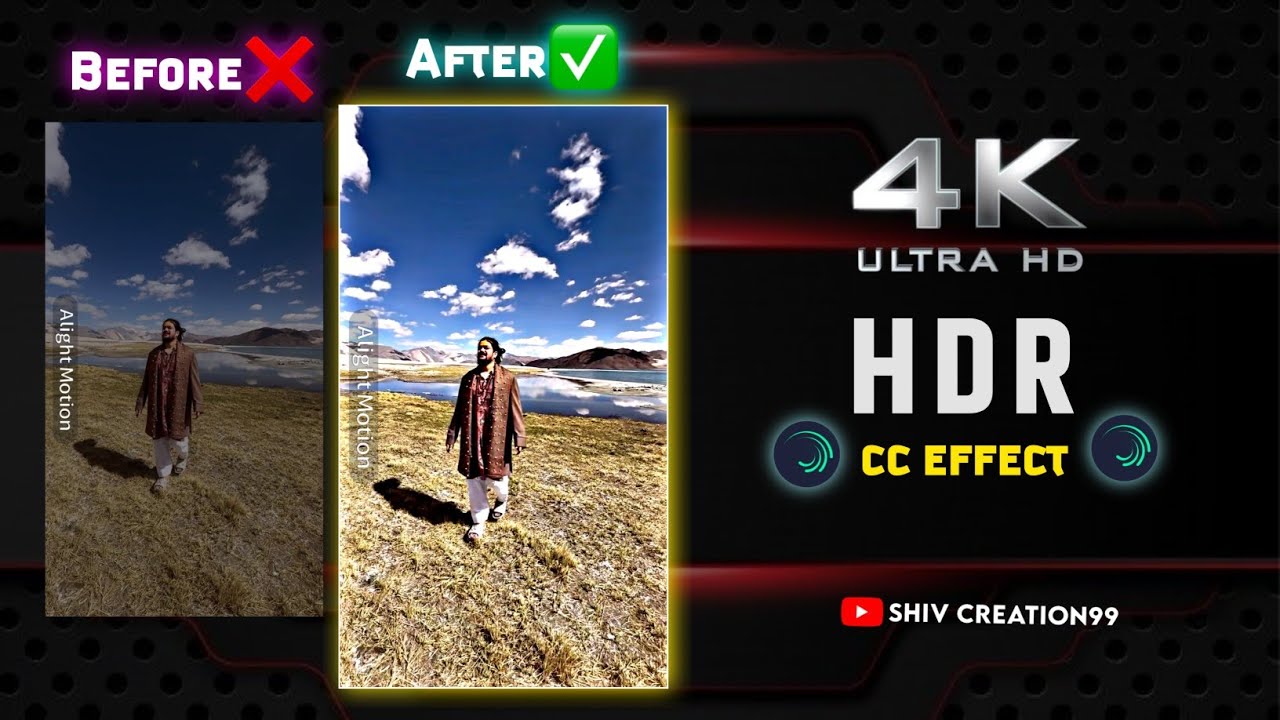 HDR CC Effect In Alight motion || 4K Quality Tutorial Vedio || How To ...