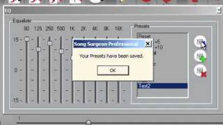 Song Surgeon Version 3 - Using the Equalizer Functions and altering EQ